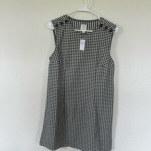 GAP x DOEN Black & White Gingham Sleeveless Shift Dress